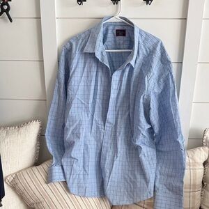 UNTUCKit Light Blue Plaid Men's Shirt